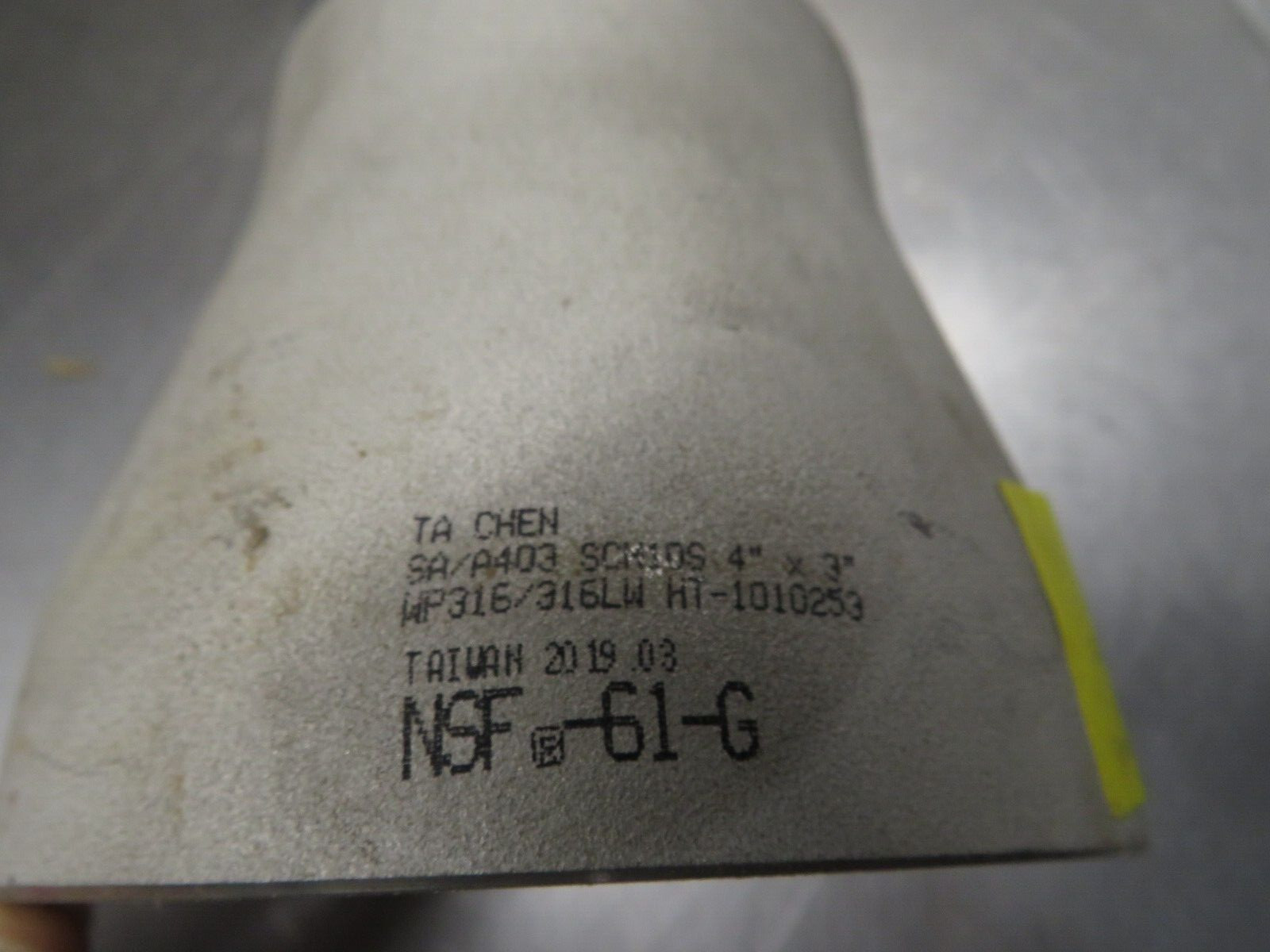 SA/A403 SCH10S 4″x3″ WP316/316LW HT-1010253 NSF-61-G Lot of 2!