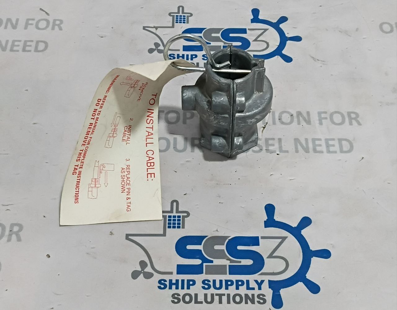 Heavy Duty Splitting Cable Clamp Cleat Anchor Marine Boat Ship Metal Part 000381