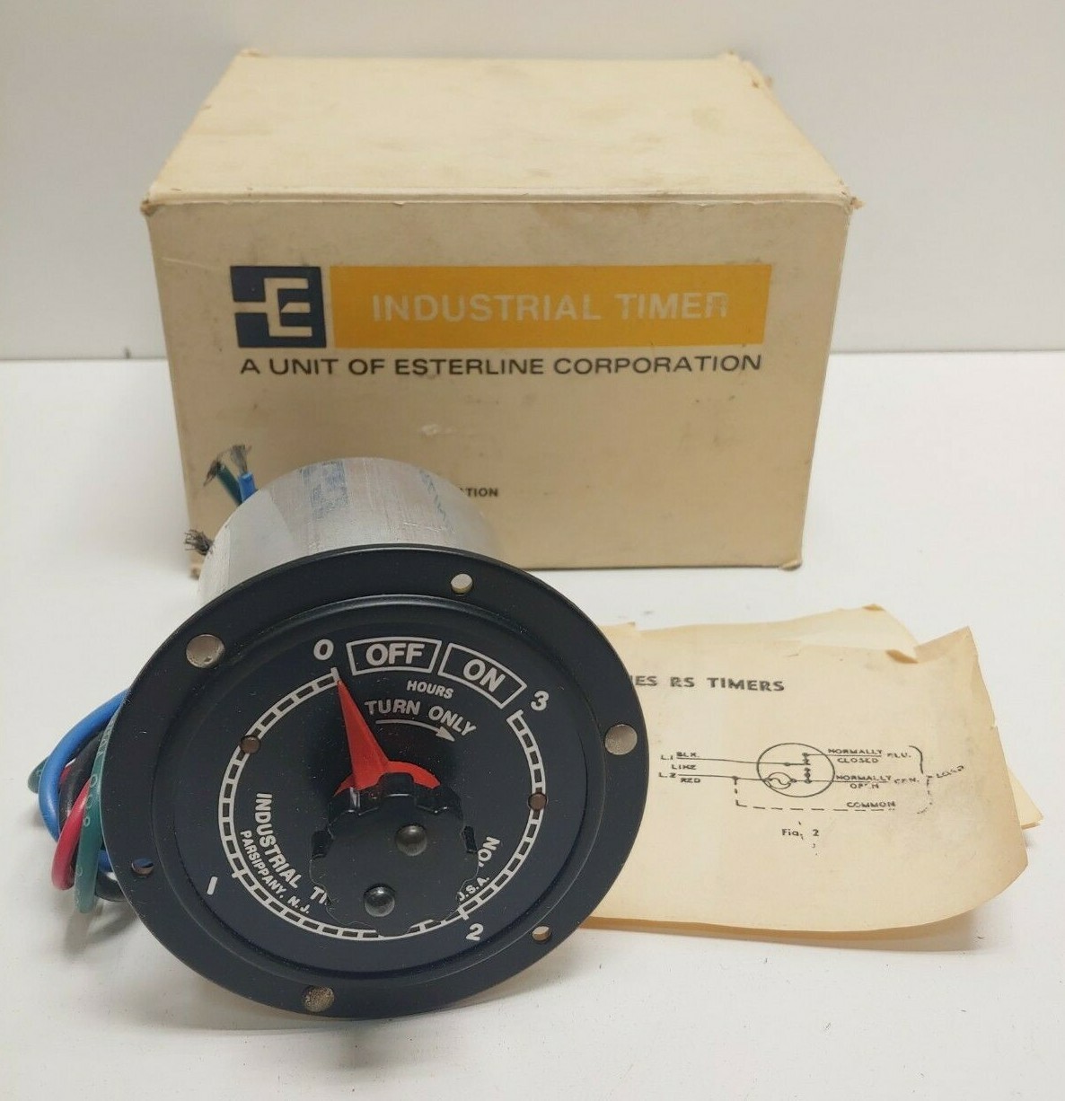 NEW OLD STOCK! INDUSTRIAL TIMER 120V 0-3HR PANEL MOUNT TIMER RS-3HR