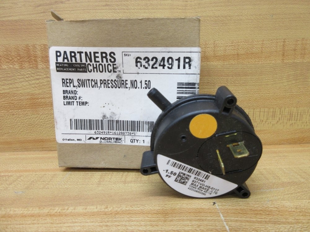 Nordyne 632491R Partners Choice Pressure Switch