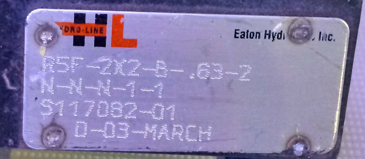 1 NEW EATON HYDRO LINE R5F-2X2-B-.63-2-N-N-N-1-1 AIR CYLINDER NNB **MAKE OFFER**