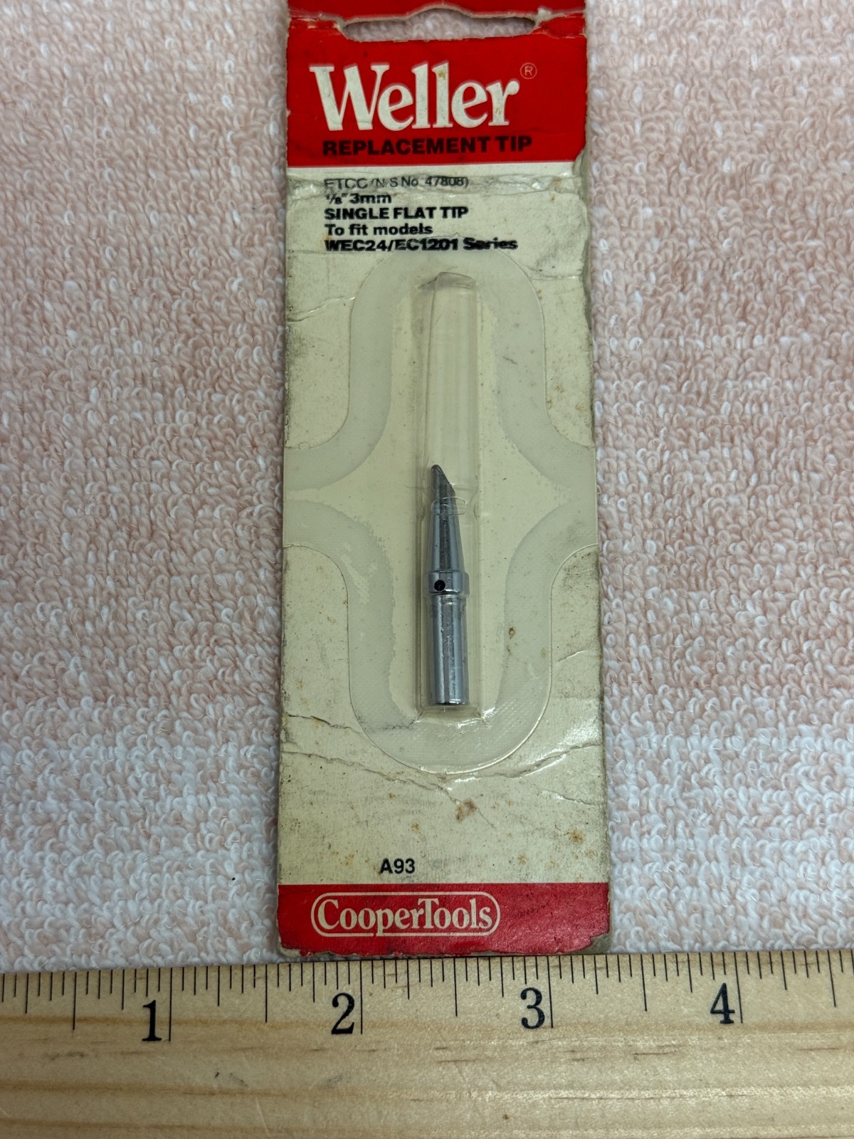 WELLER ETCC WELLER ET Bevel Soldering Tip, Made in USA, Sealed, NOS, Fast Ship!