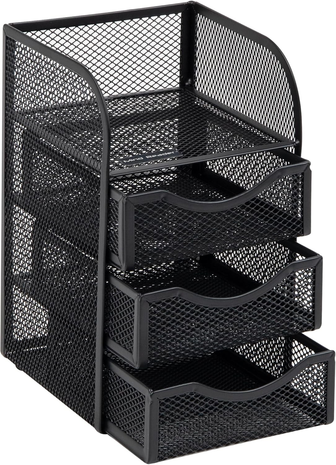 Mind Reader Desktop Accessory Storage, Paper Binder 4.75″L x 5″W x 8″H, Black