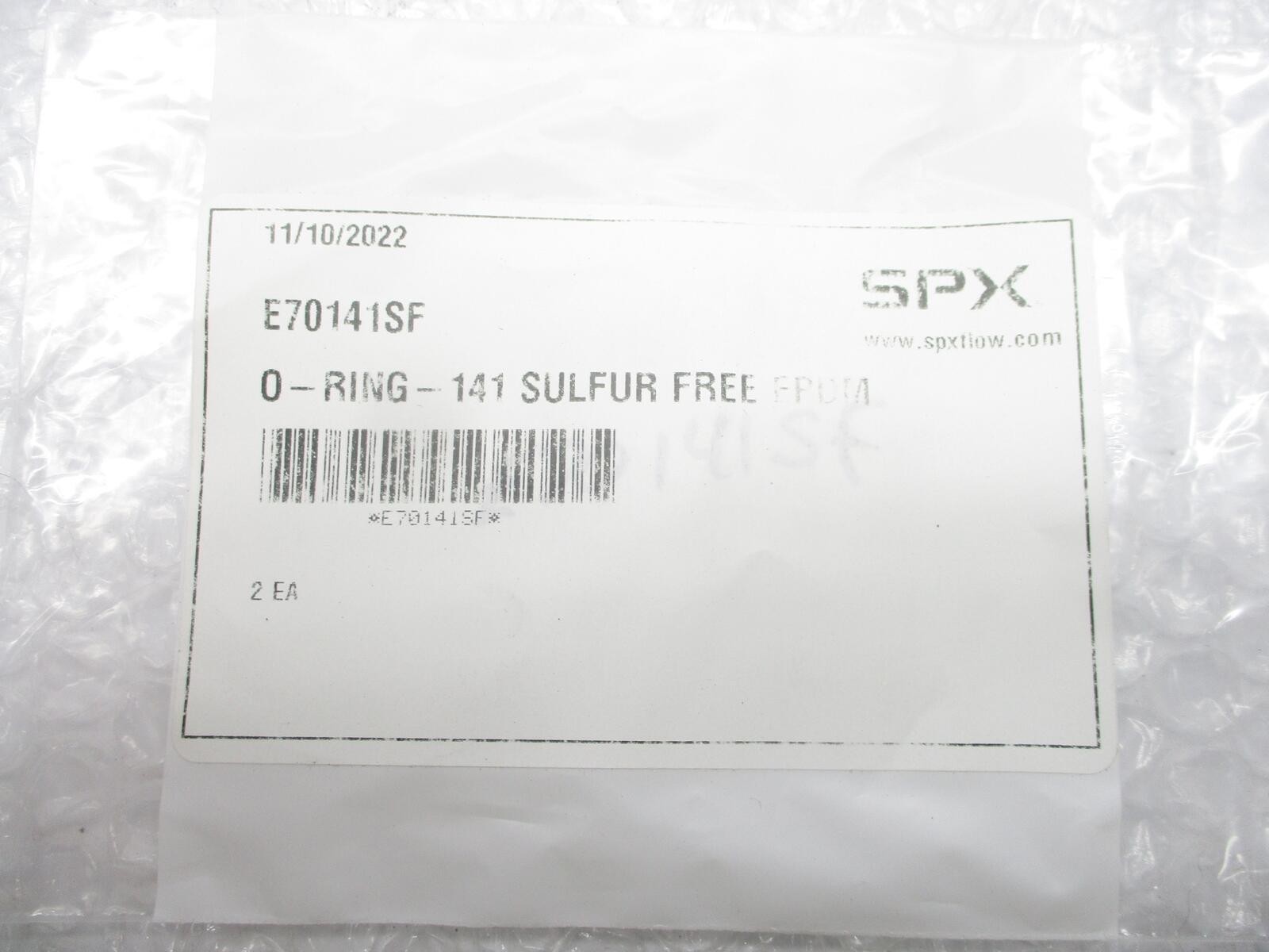 SPX FLOW E70141SF O-RING PKG OF 2 NSMP.
