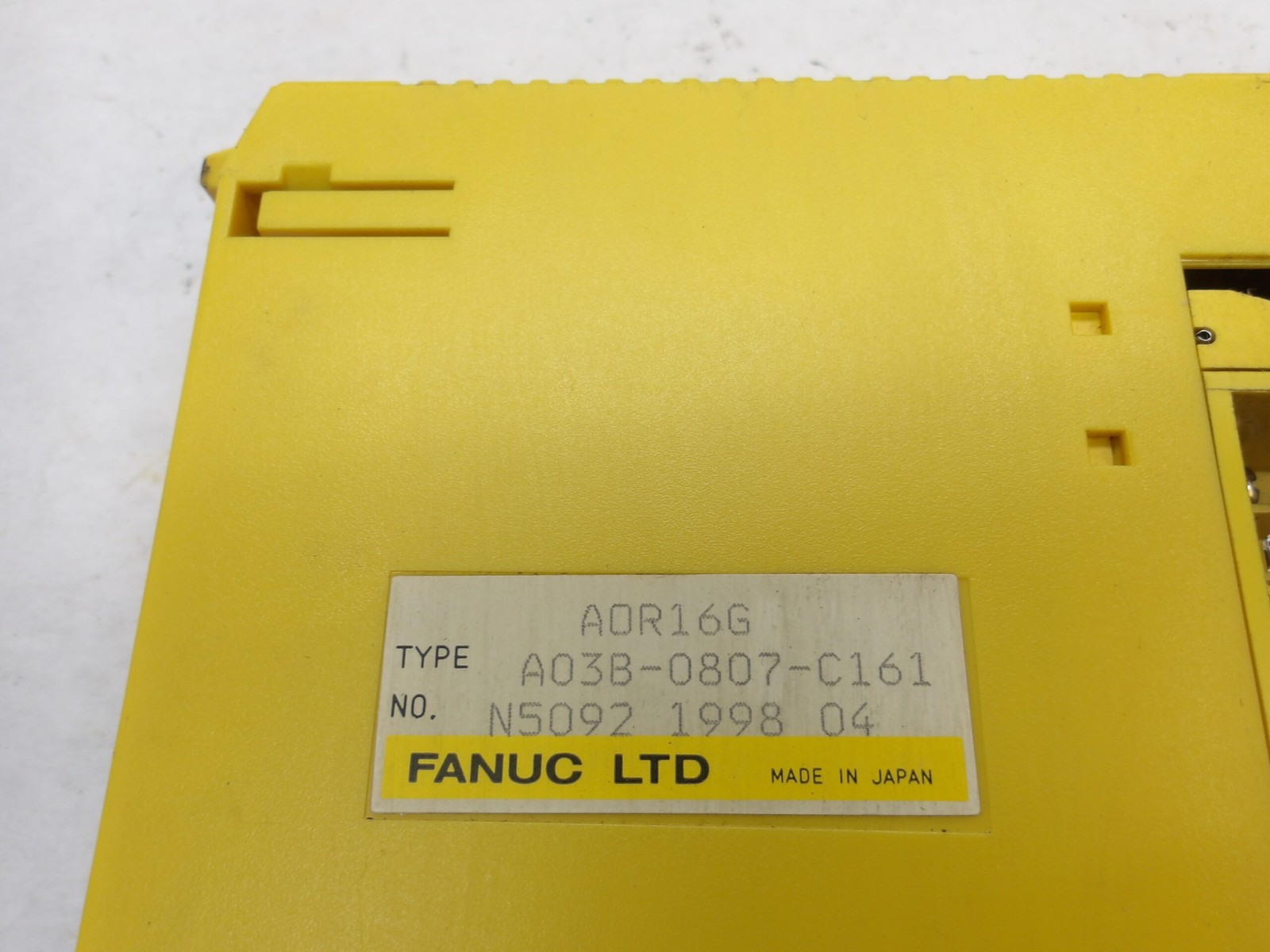 FANUC A03B-0807-C161 OUTPUT MODULE AOR16G A0R16G
