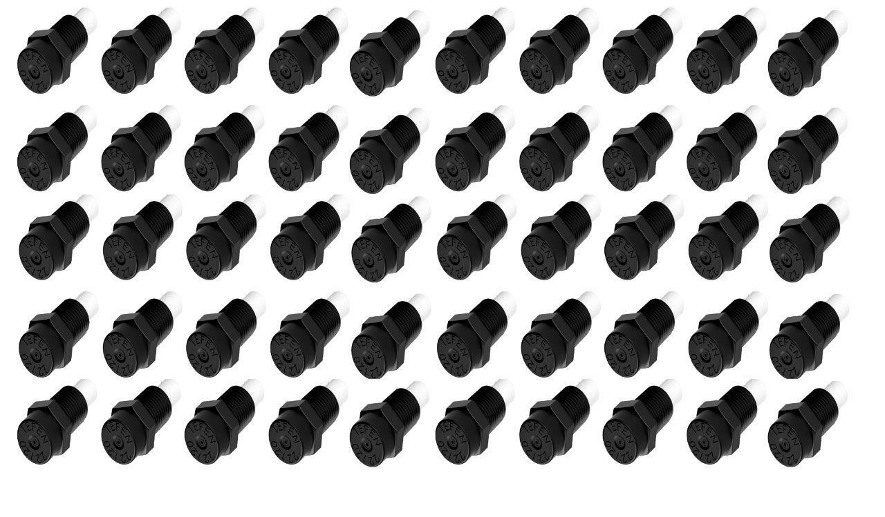 Plastic Fogger Misting Nozzle with Poly Filter Black 1/8″ NPT 3 GPH 50 Pack