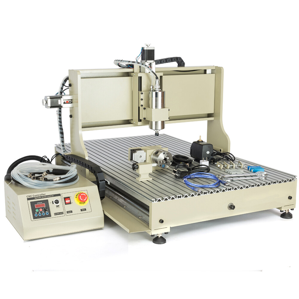 USB 4 axis CNC 6090Z 2.2KW CNC Router Small Wood Metal Engraving Milling Machine