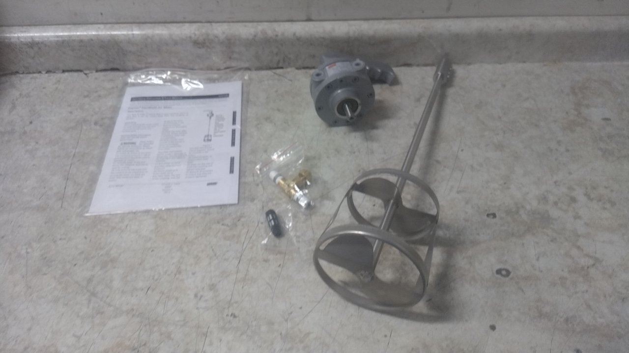 Dayton 32V130 1/2 HP 100 Max RPM 20-1/2 In Shaft Length Handheld Air Mixer