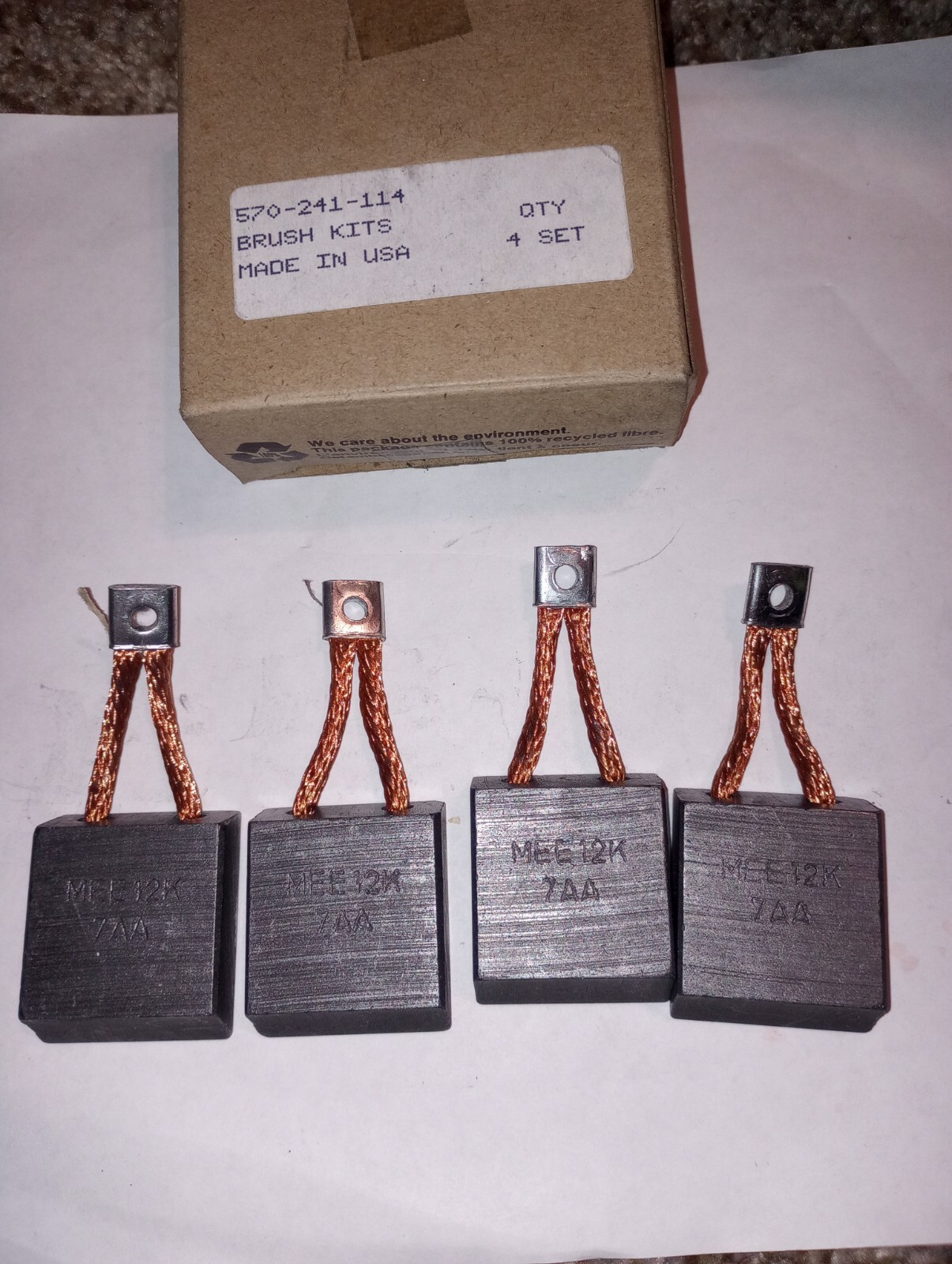 NEW GENUINE RAYMOND (4 PER SET) 570241114 MOTOR BRUSH KIT 570-241-114