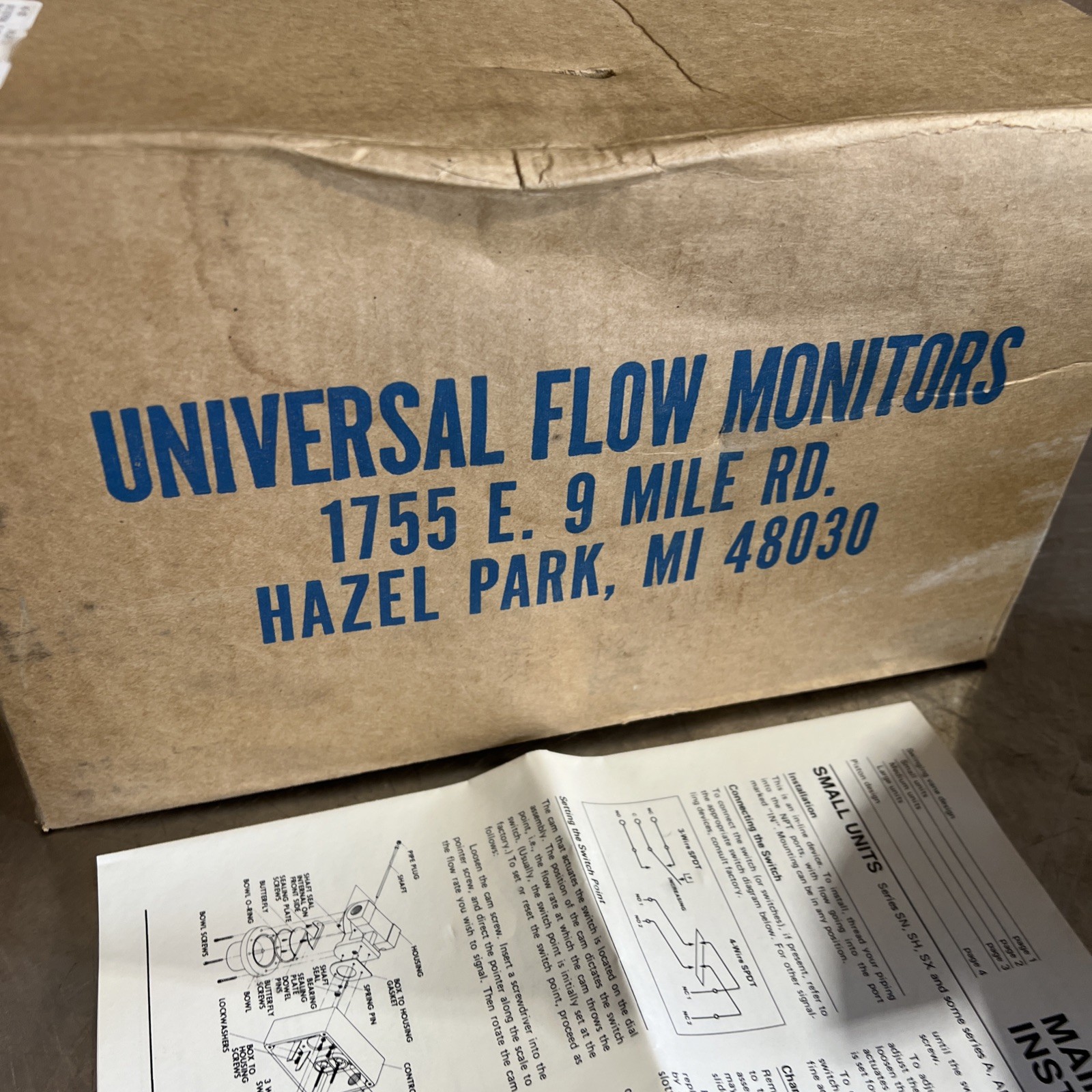 Ufm SN-MSF5GM-4-60V.86-7WR-ID-1.5D Variable Area Flow Meter 1-5gpm 1/2in Npt Nos