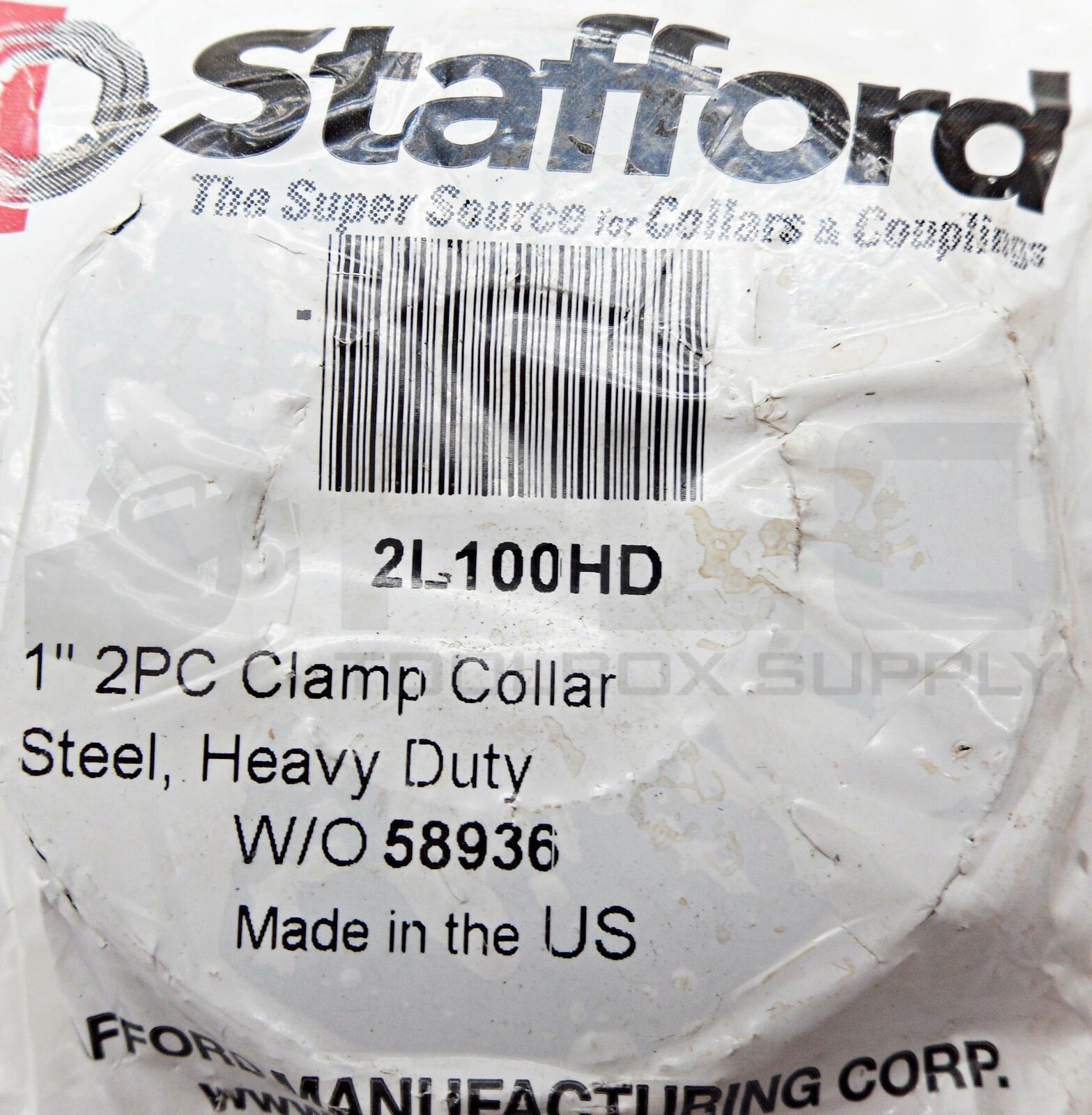 NEW STAFFORD 2L100HD 1″ 2PC HEAVY DUTY STEEL CLAMP COLLAR