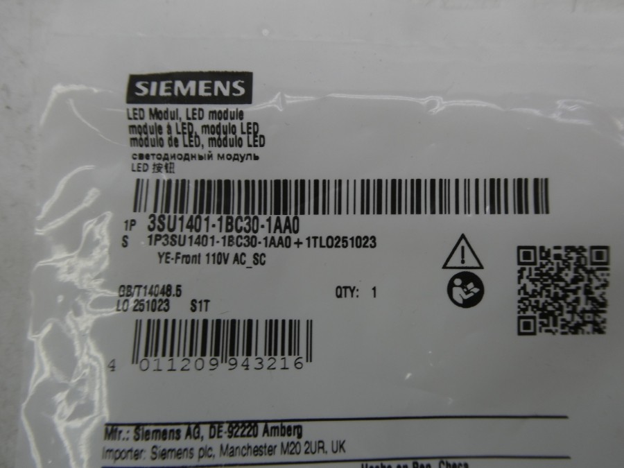 SIEMENS 3SU1401-1BC30-1AA0 110VAC NSMP