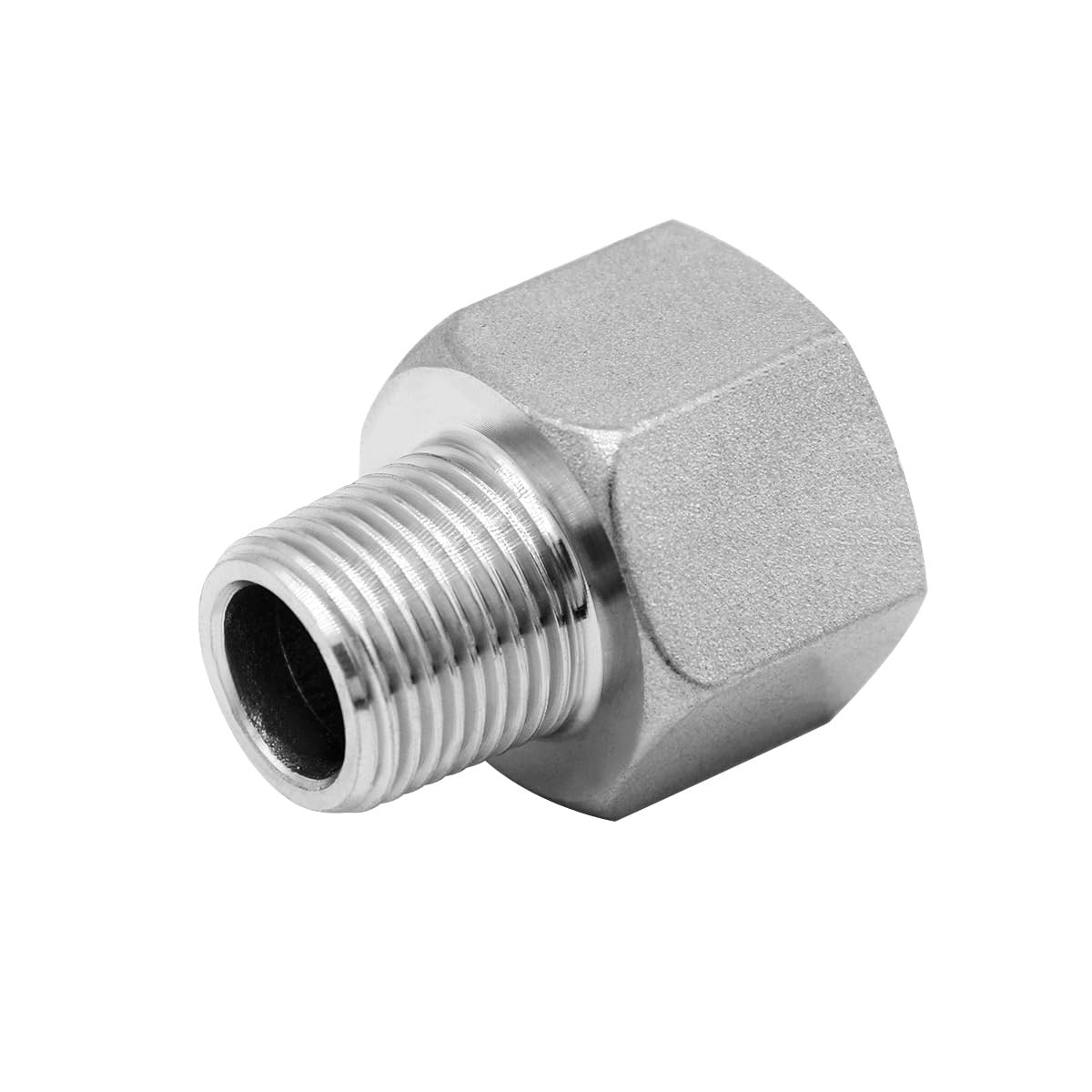 Stainless Steel NPT Reducer Adapter 1/2 Female to 3/8 Male Threaded Reducing …