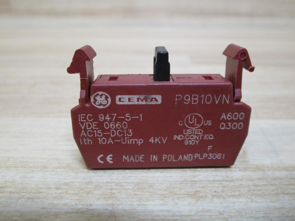 General Electric P9B10VN Contact Block