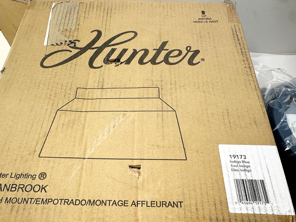 Hunter Cranbrook 1-Light Flush Mount Ceiling Light Fixture 749K8 FREE FAST SHIP