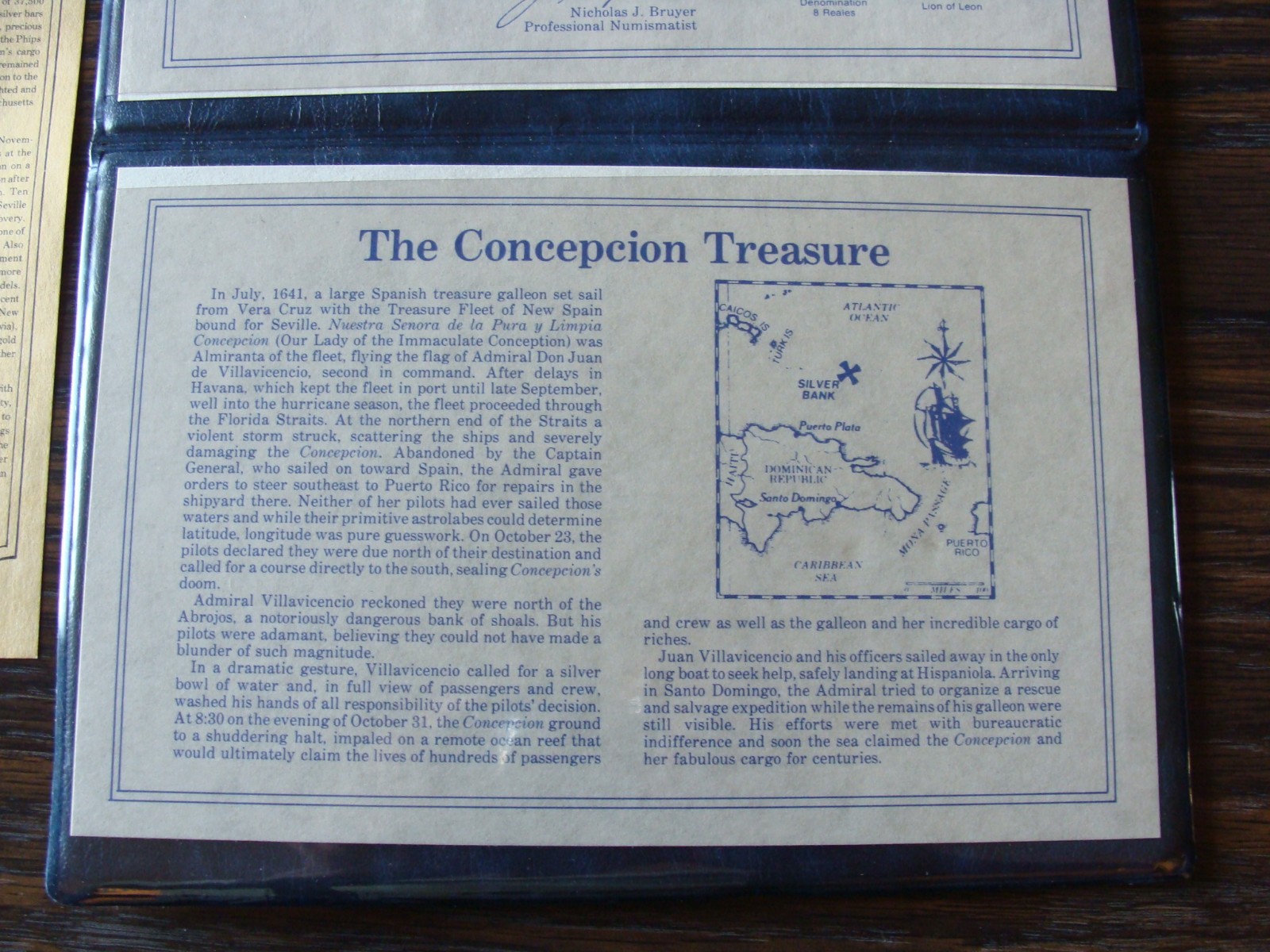 1641 Spanish/Mexico 8 Reales Shipwreck large Silver coin. Treasure Concepcion