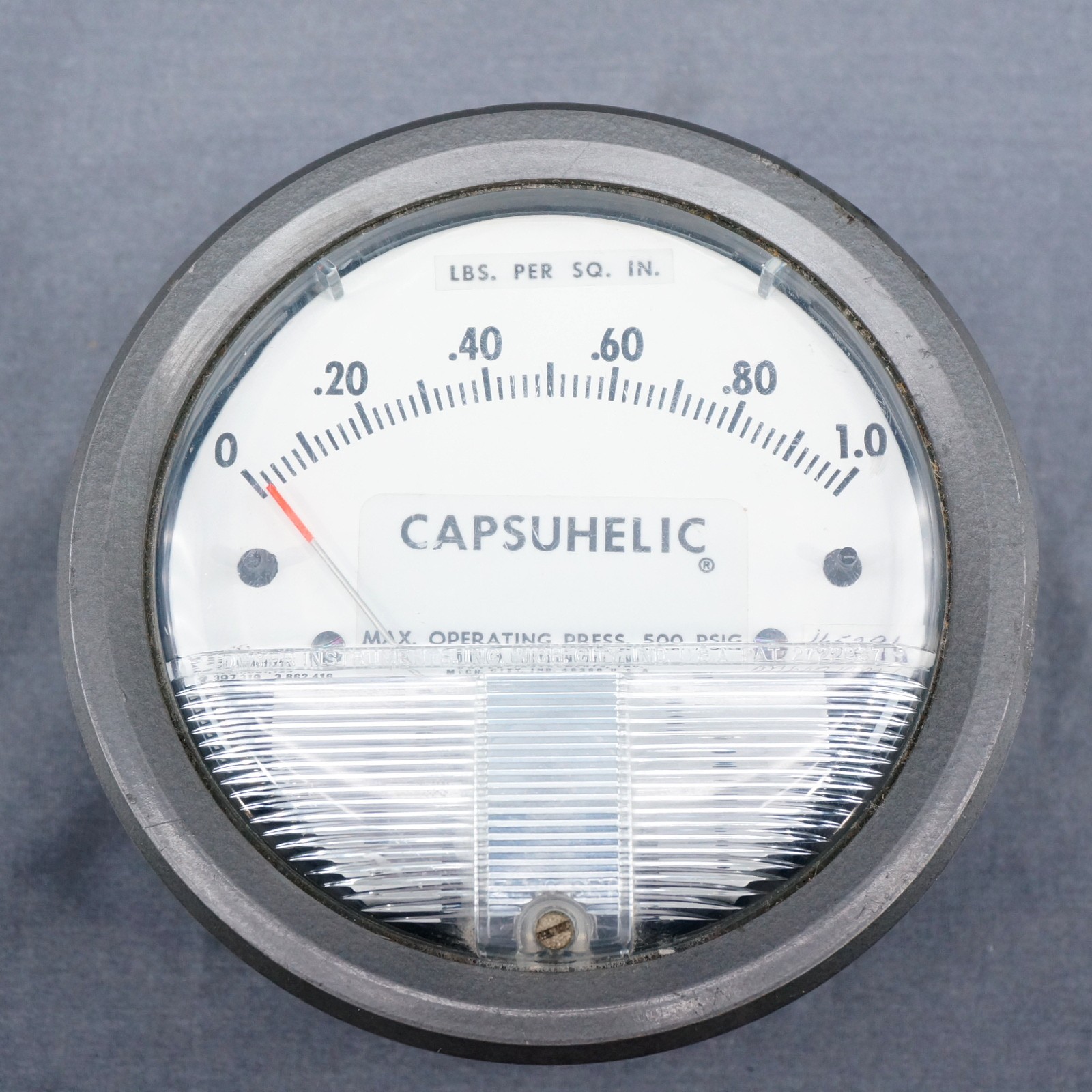 Dwyer 4000 Series Capsuhelic Differential Pressure Gauge 0-1.0 PSI 500 psig 4201