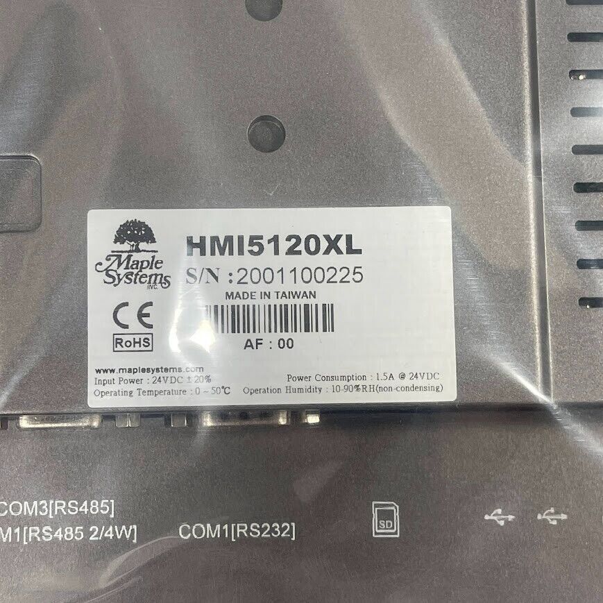 New! Maple Systems HMI5120XL 12.1″ HMI Touch Screen 24VDC