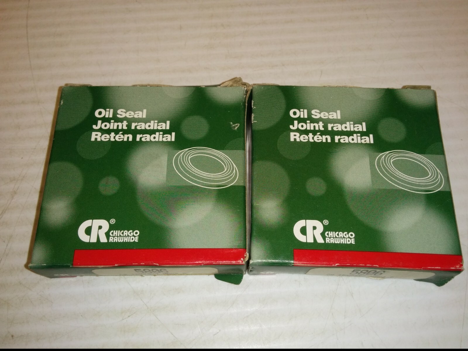 CHICAGO RAWHIDE 5806 OIL SEAL, JOINT RADIAL, 15 x 26 x 7mm HMS4 R, LOT OF 2, NIB