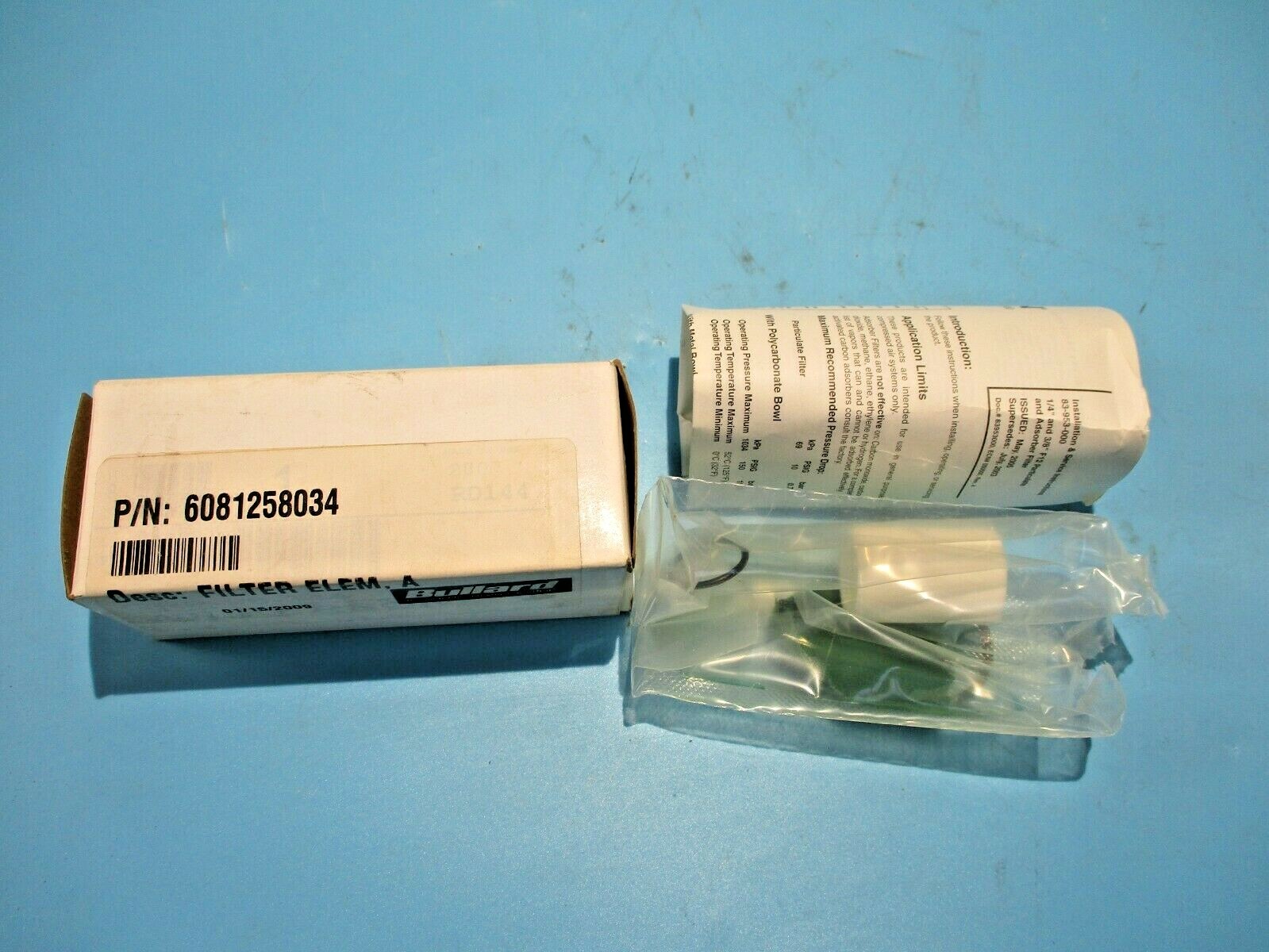 NEW BULLARD 6081258034 FILTER ELEMENT A