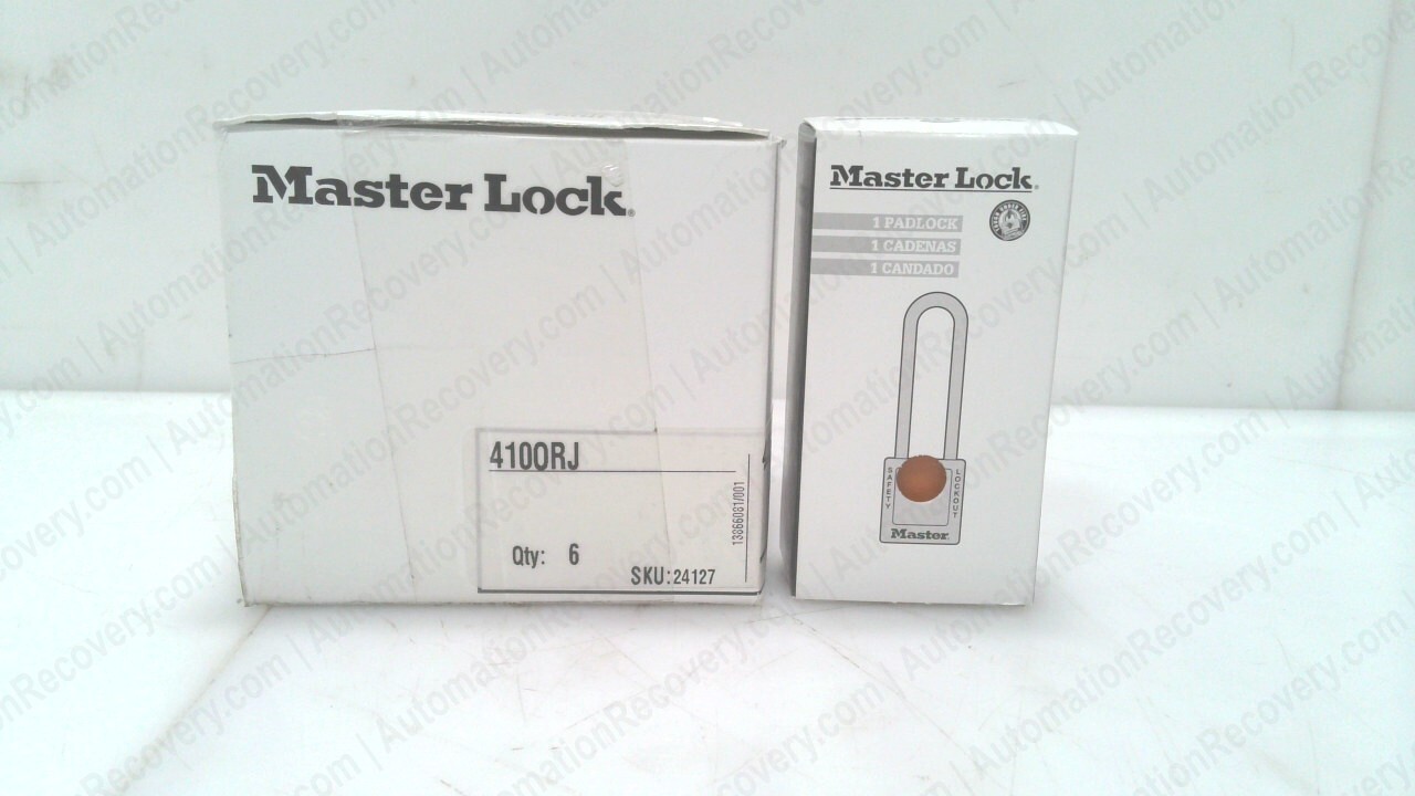 MASTER LOCK 410ORJ BOX OF 6, ZENEX THERMOPLASTIC SAFETY PADLOCK 1-1/2″, #334312