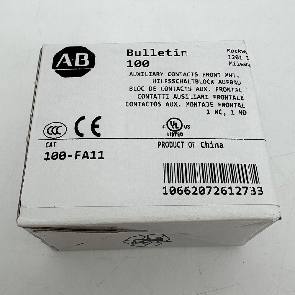 100-FA11 New Auxiliary Contact 1 NO And 1 NC for use with 100-C all 100FA11
