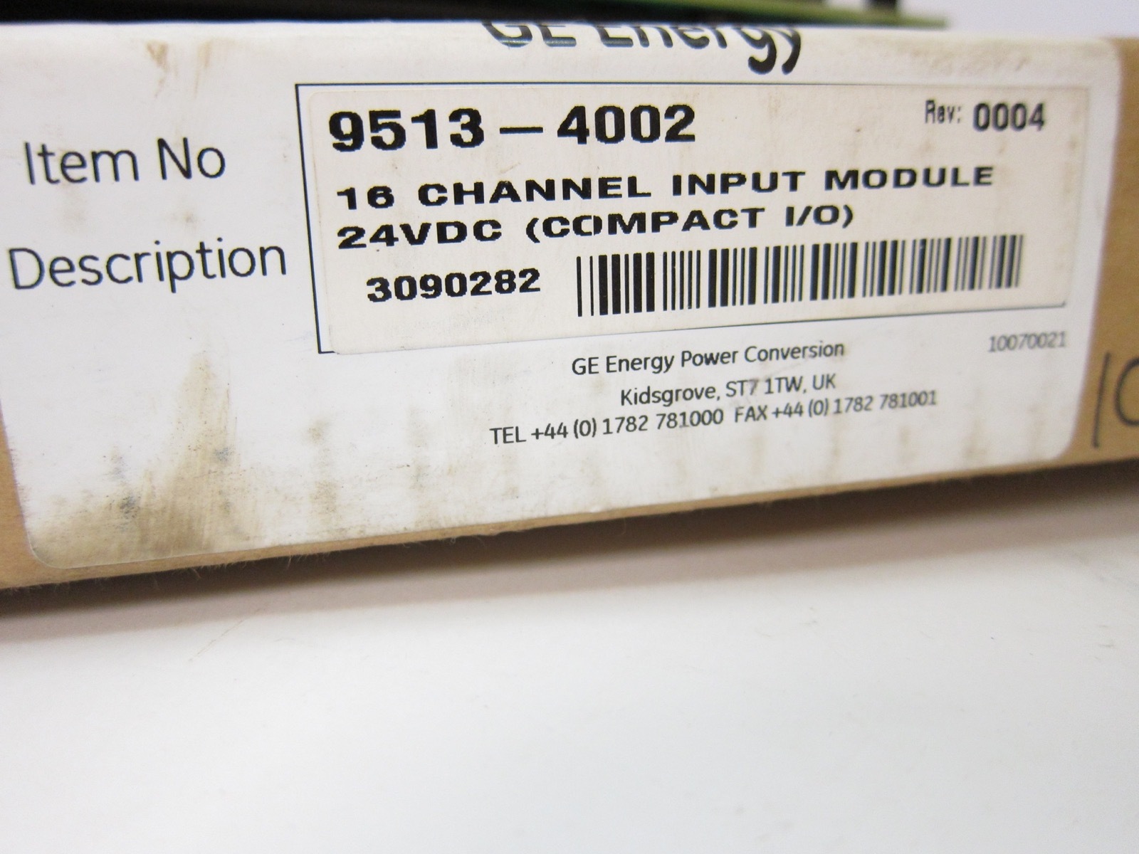 New in Box GE Energy 9513-4002 16 Channel Input Module Compact I/O 24VDC