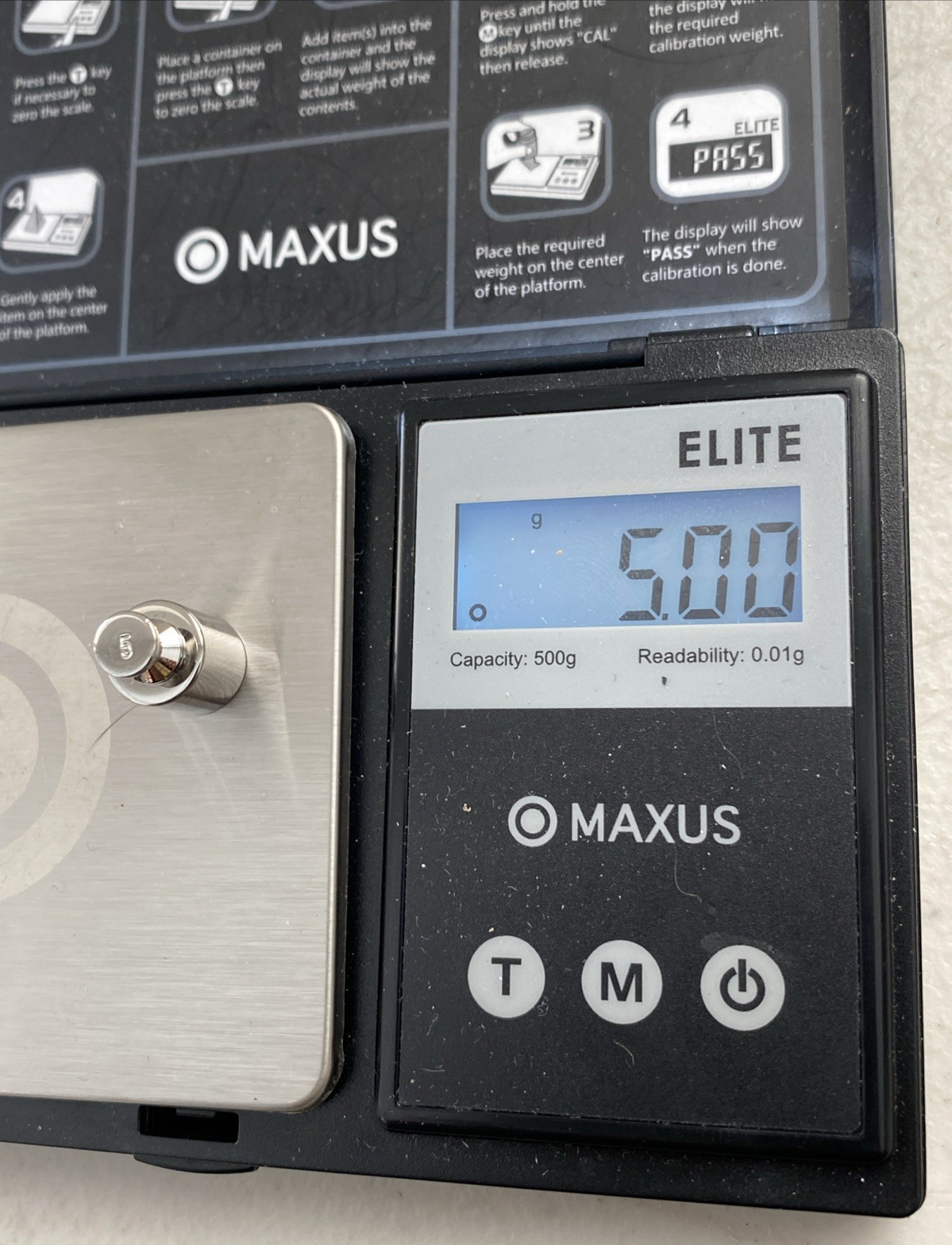 Rice Lake Weighing Systems Test Weight Set 5g 10g 20g 50g 100g Class 1 3M