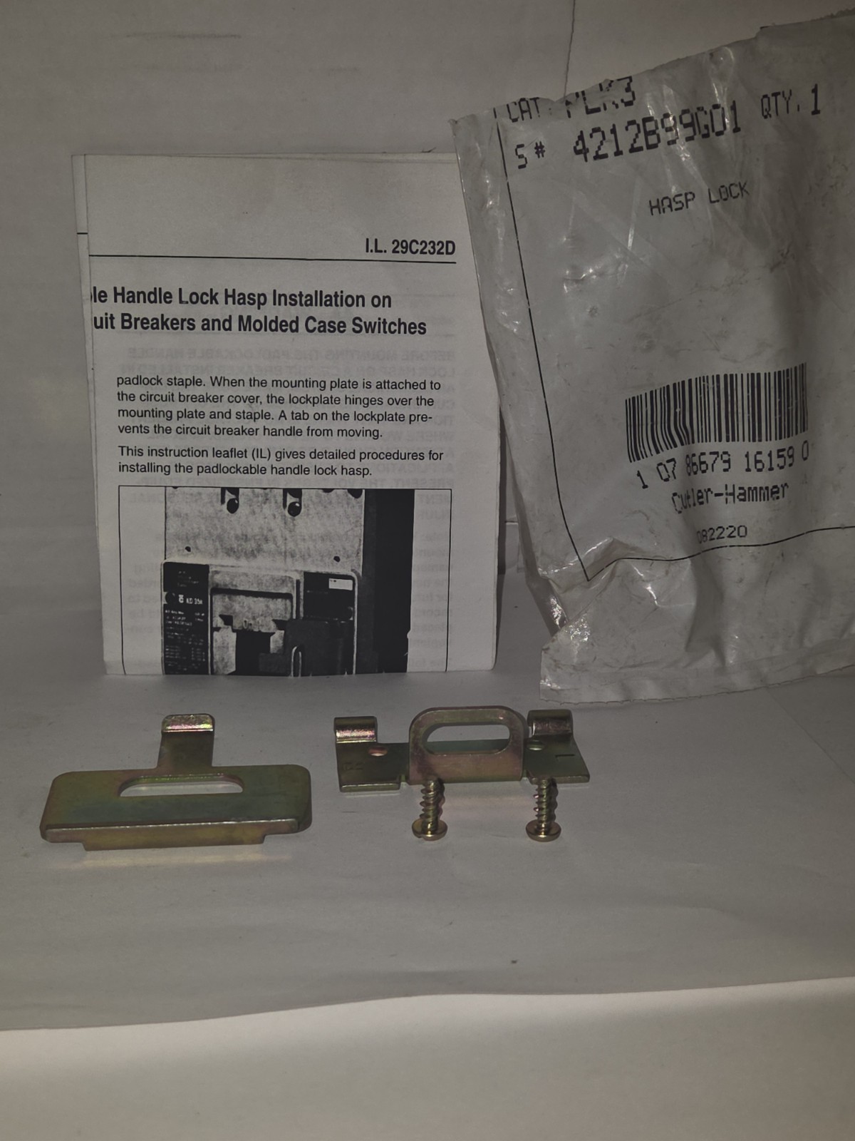 Eaton PLK3 Padlockable Handle Lock Hasp NEW