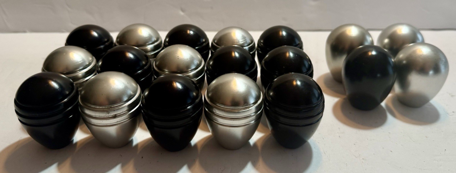 Vintage Lot 19 Machinery / Auto Knobs Machined Aluminum 3/8-24 Threaded 2.5 Oz.