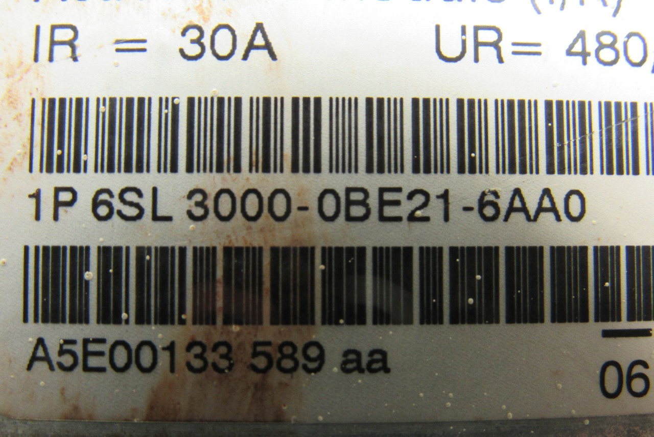 Siemens 1P 6SL3000-0BE21-6AA0 480/275V 30A 45-65Hz Line Filter