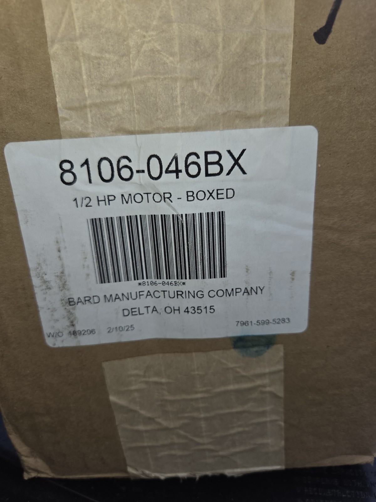 BARD 8106-046BX 1/3-1/2HP Motor Blower 208-230V US MOTORS K55HXpYB-1750 NEW