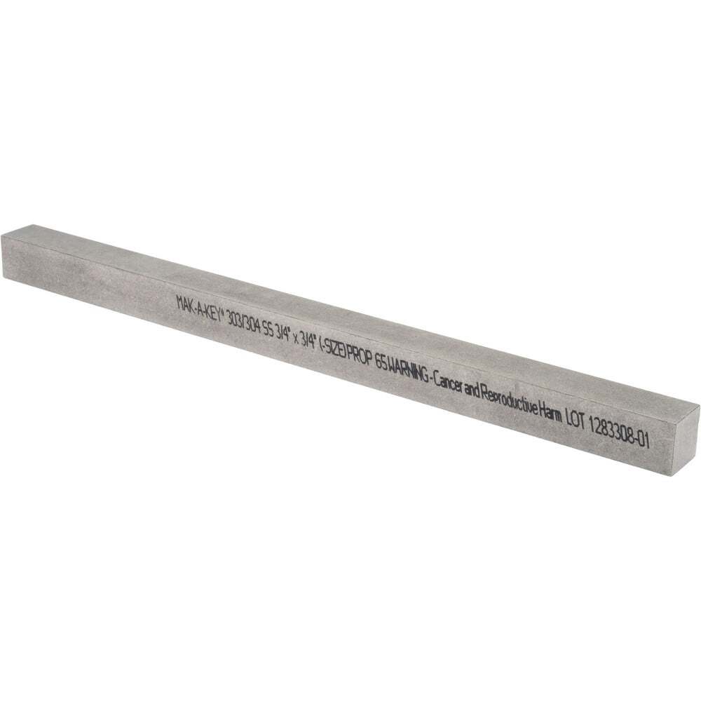 Made in USA 7007500750-12 Undersized Key Stock: 12″ Long 18-8 Stainless Steel
