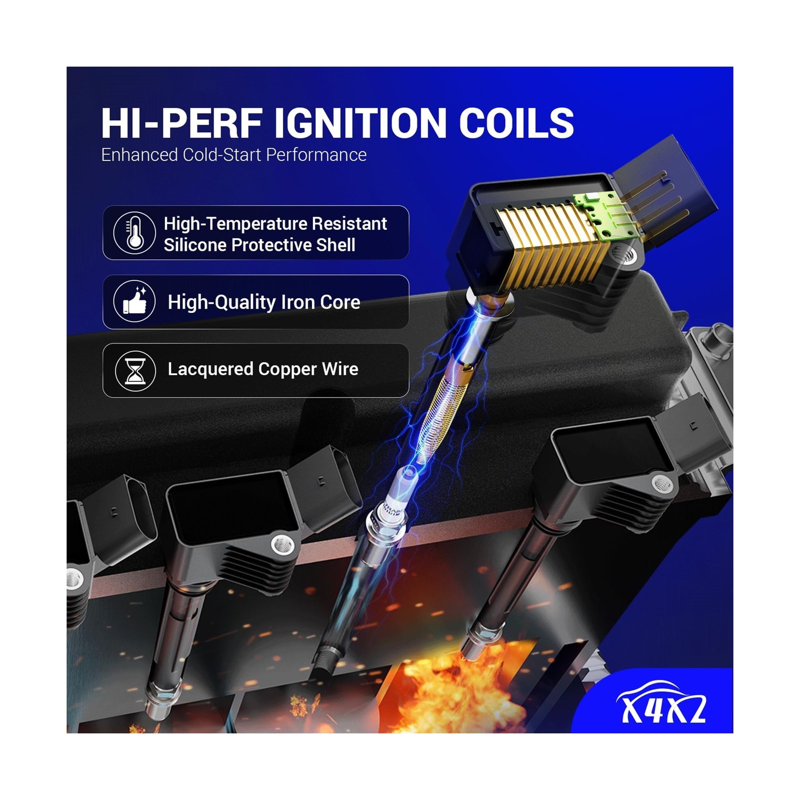 UF680 Ignition Coil & LTR6GP8 Double Iridium Spark Plug For Buick Envision Re…