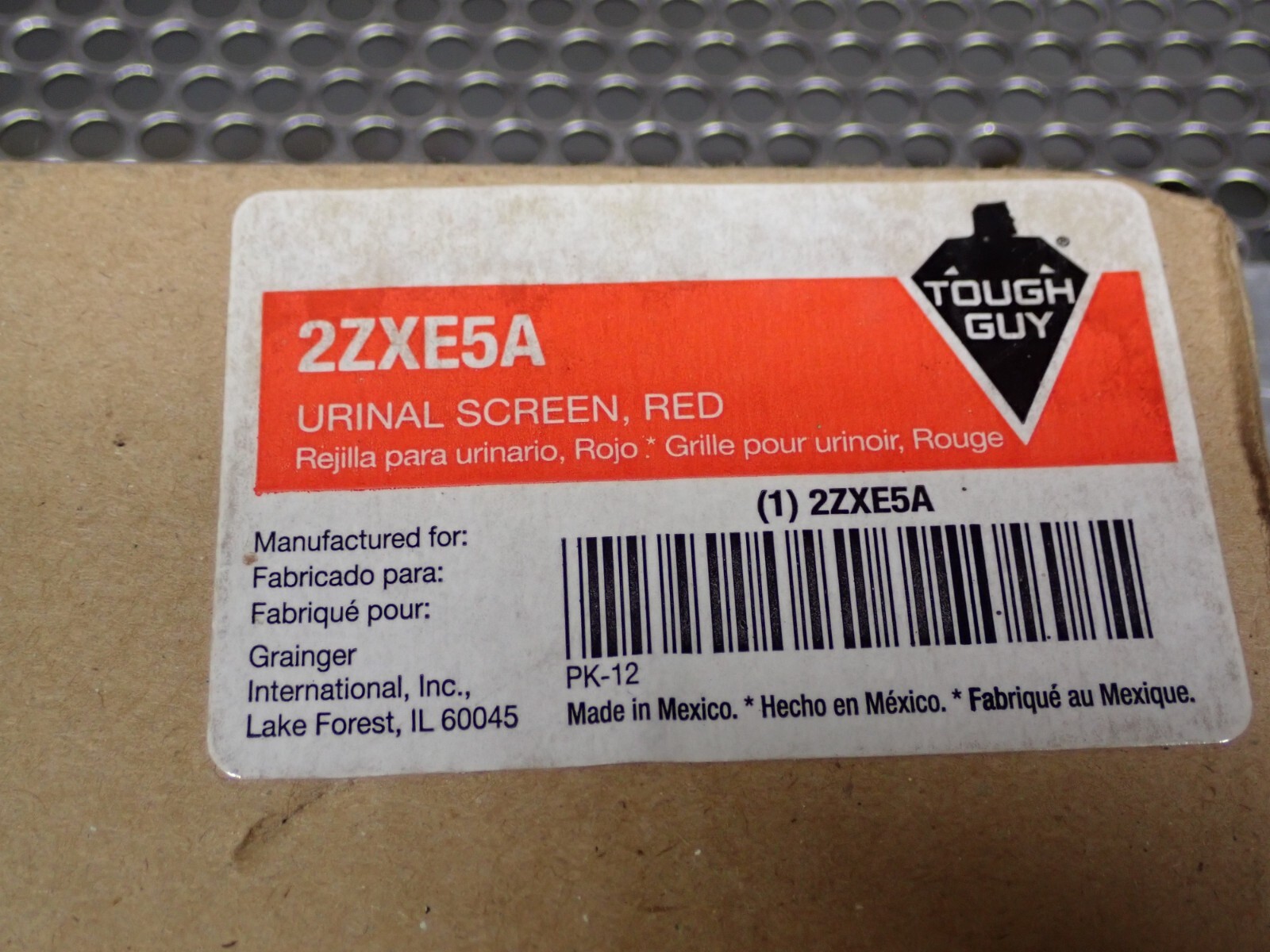 Tough Guy 2ZXE5A Red Urinal Screen New Old Stock (Lot of 12)