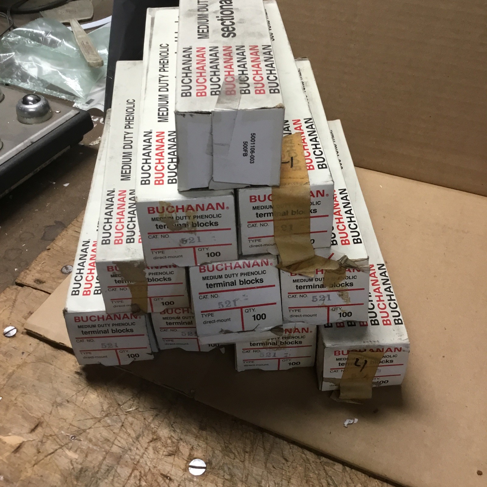 New Buchanan 521 Medium Duty Sectional Terminal Blocks – Box of 100