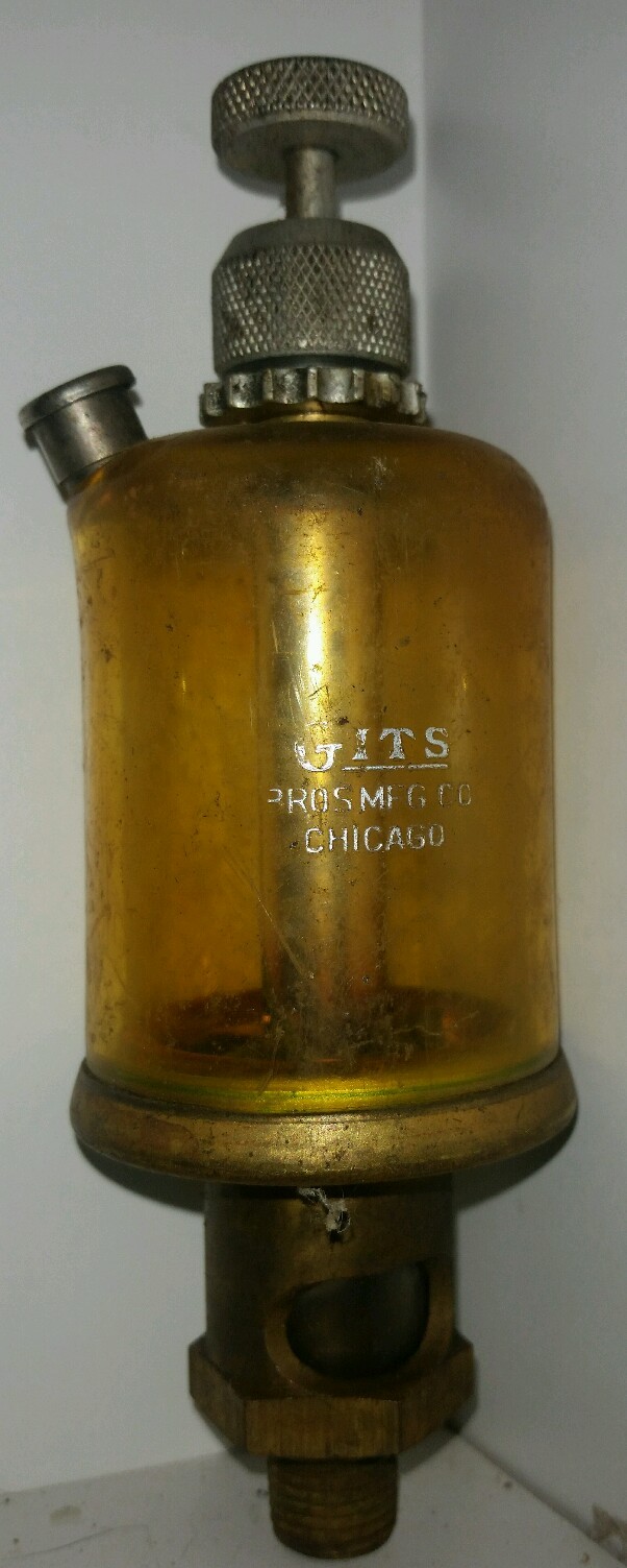 GITS BROTHERS OILER CHICAGO BRASS PLASTIC CUP AS SHOWN UNTESTED