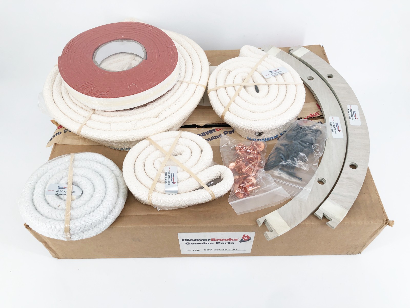 New Cleaver Brooks 880-06038-000 Fireside Gasket Kit For CBEX Elite 100-125 HP