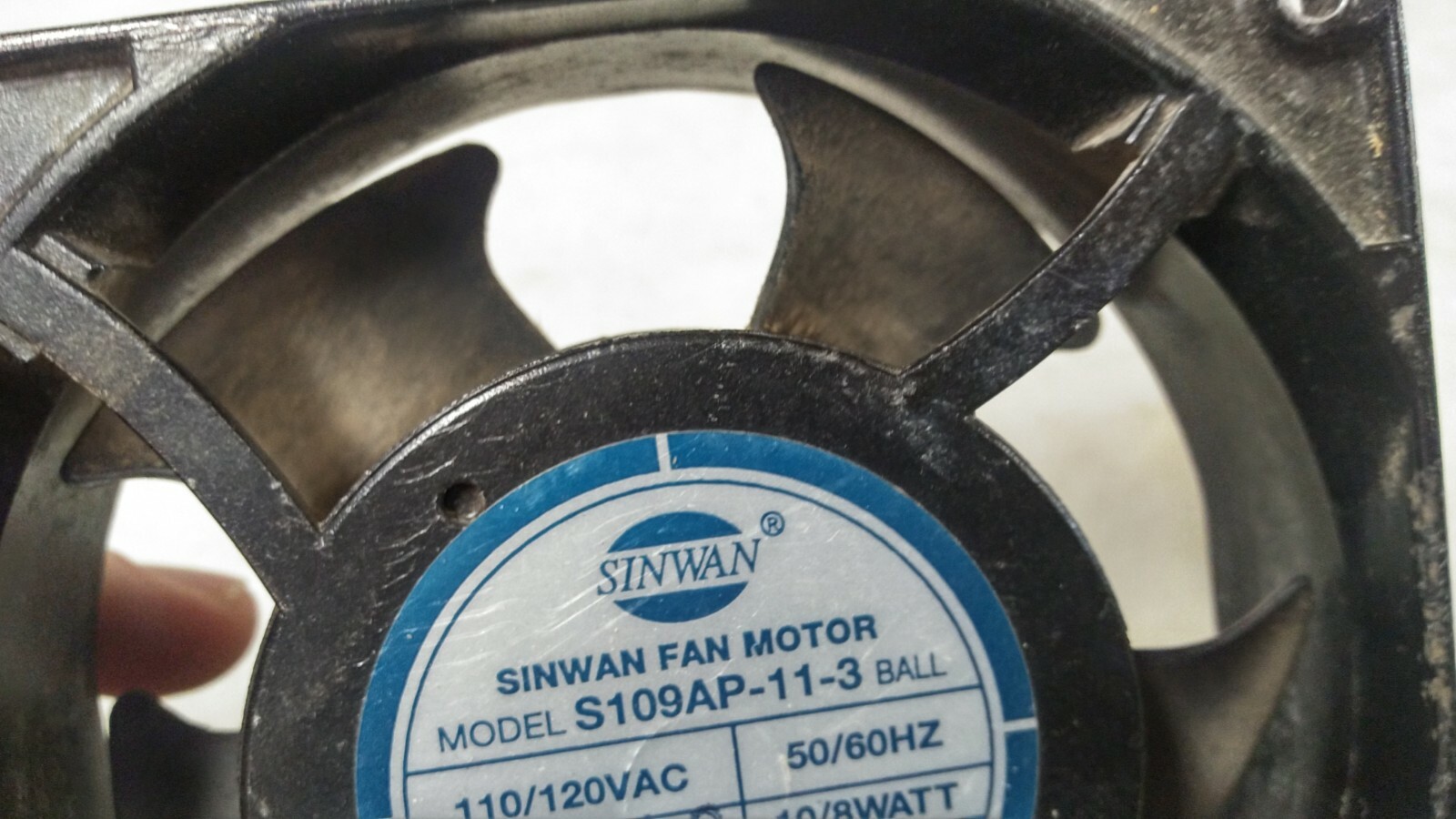Sinwan Fan Motor Model: S109AP-11-3 Ball 110/120VAC