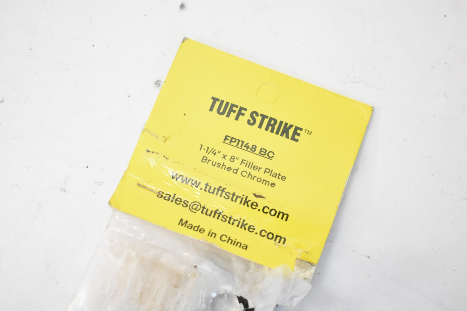 Tuff Strike FP1148 BC 1-1/4″ x 8″ Filler Plate Brushed Chrome Finish Genuine OEM