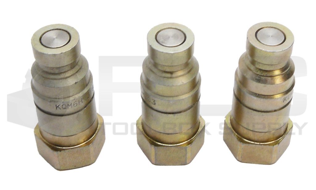 LOT OF 3 NEW KQM6H FLAT FACE COUPLER 3/8″ SAE-J03