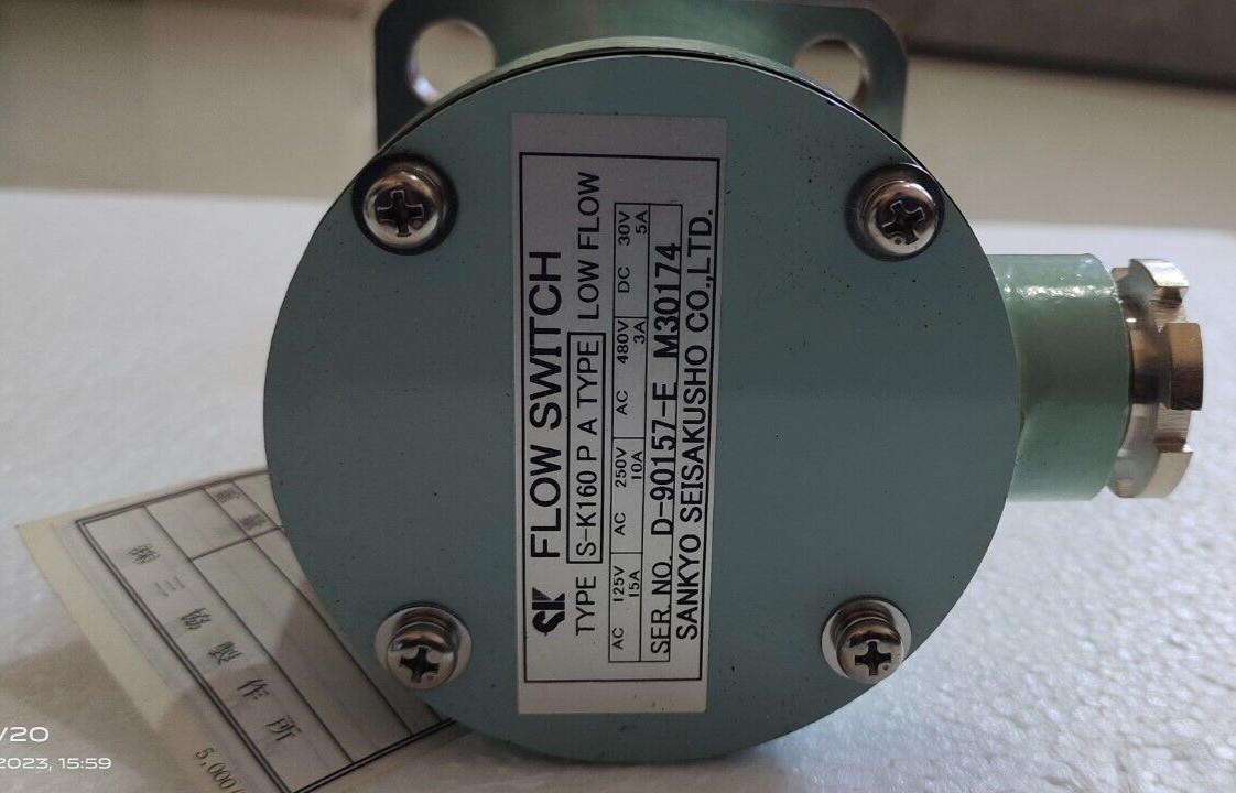 FLOW SWITCH SANKYO SEISAKUSHO CO TYPE: S-K 160 PA LOW FLOW SER: D-90157-E M30174