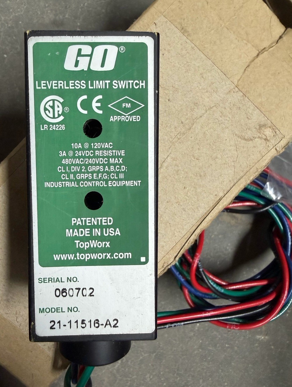 BLACK FINISH TOPWORX 21-11516-A2 MAGNETIC PROXIMITY SENSOR LIMIT SWITCH NIB