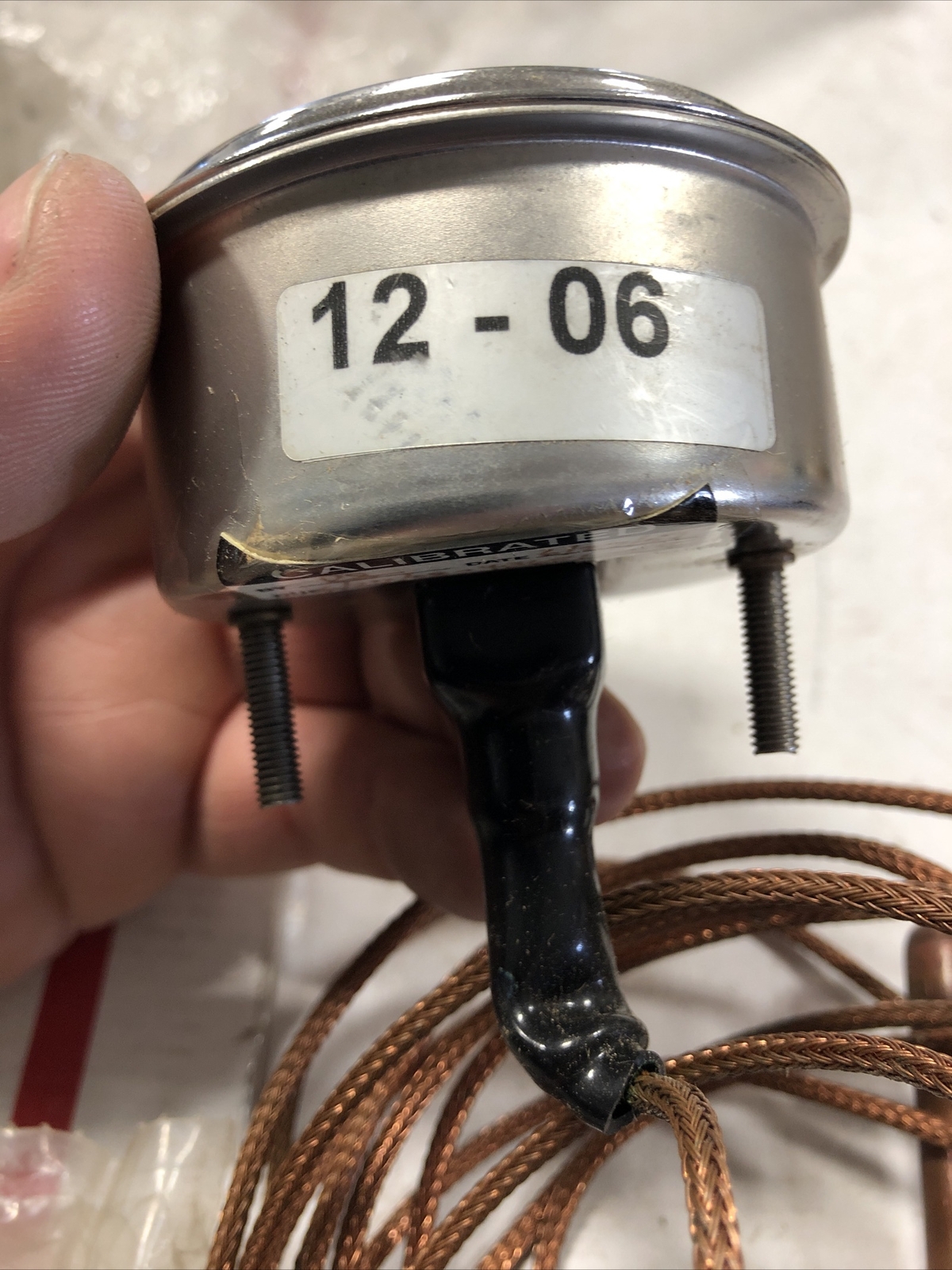TEL-TRU THERMOMETER 40-240F 0-115C with brass probe and wire harness and mount