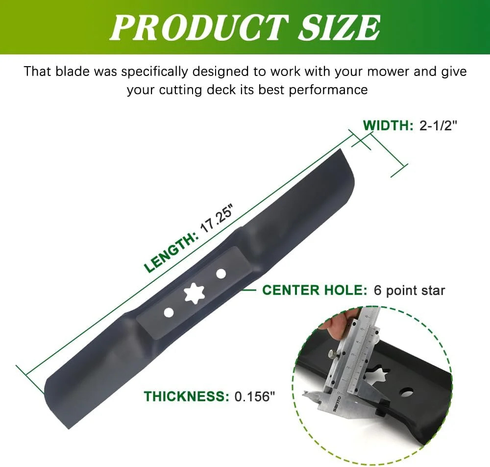 3PCS 742-05052A 942-05052A Blades for 50 Inch Deck Lawn Mower 2-in-1 Blades Comp