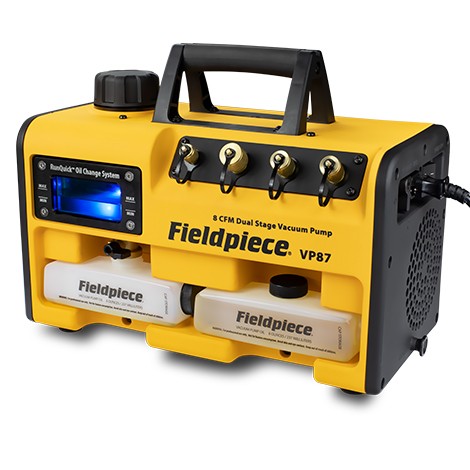 Fieldpiece FP-VP87 8 CFM Dual Stage Vacuum Pump, 1/2″ NPT, Aluminum