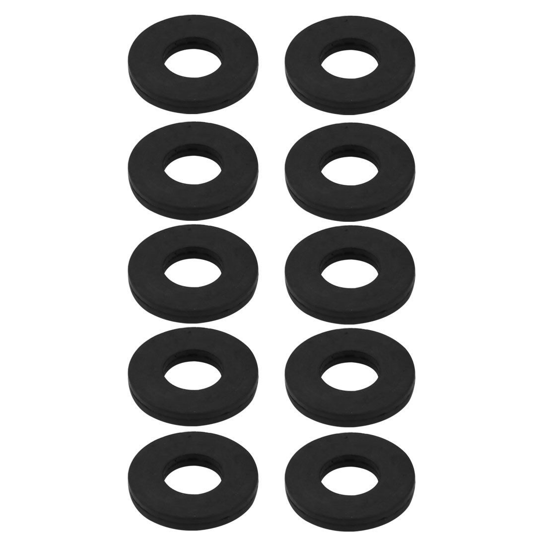 10 Pack 10x22x3mm Black Rubber Round Flat Washer Assortment Size Flat Washer