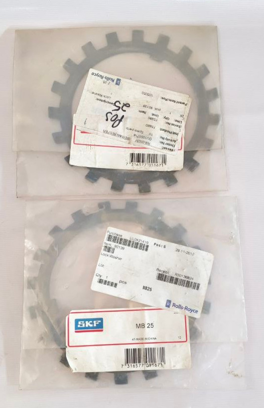 SKF MB25 Lock Washer 125mm Bearing Tab Washer For KM25 Lock Nut