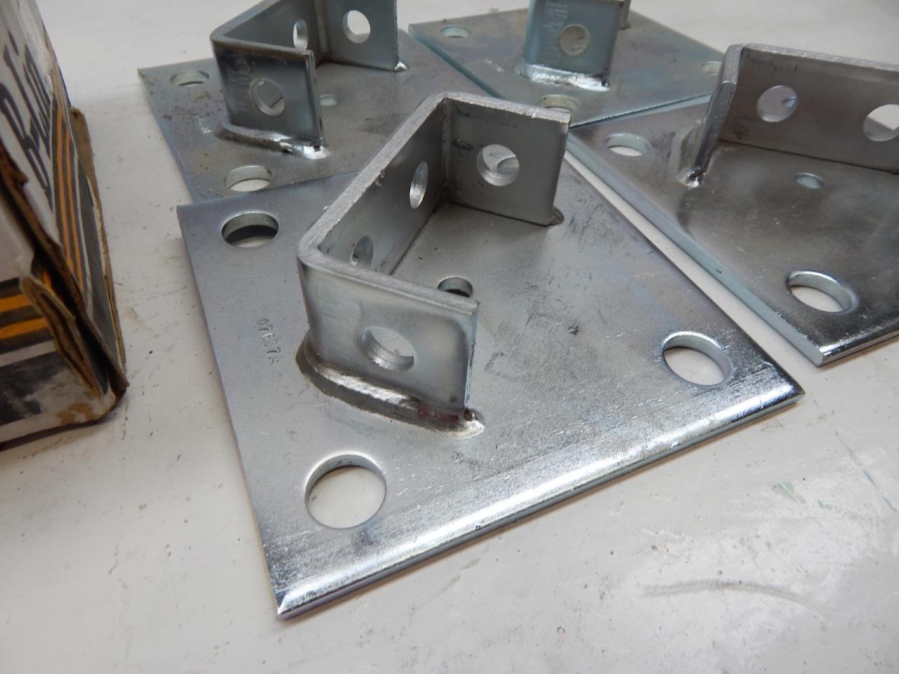 Cooper B-Line B281A-ZN Post Base; ASTM A907 Steel, Electro-Plated Zinc