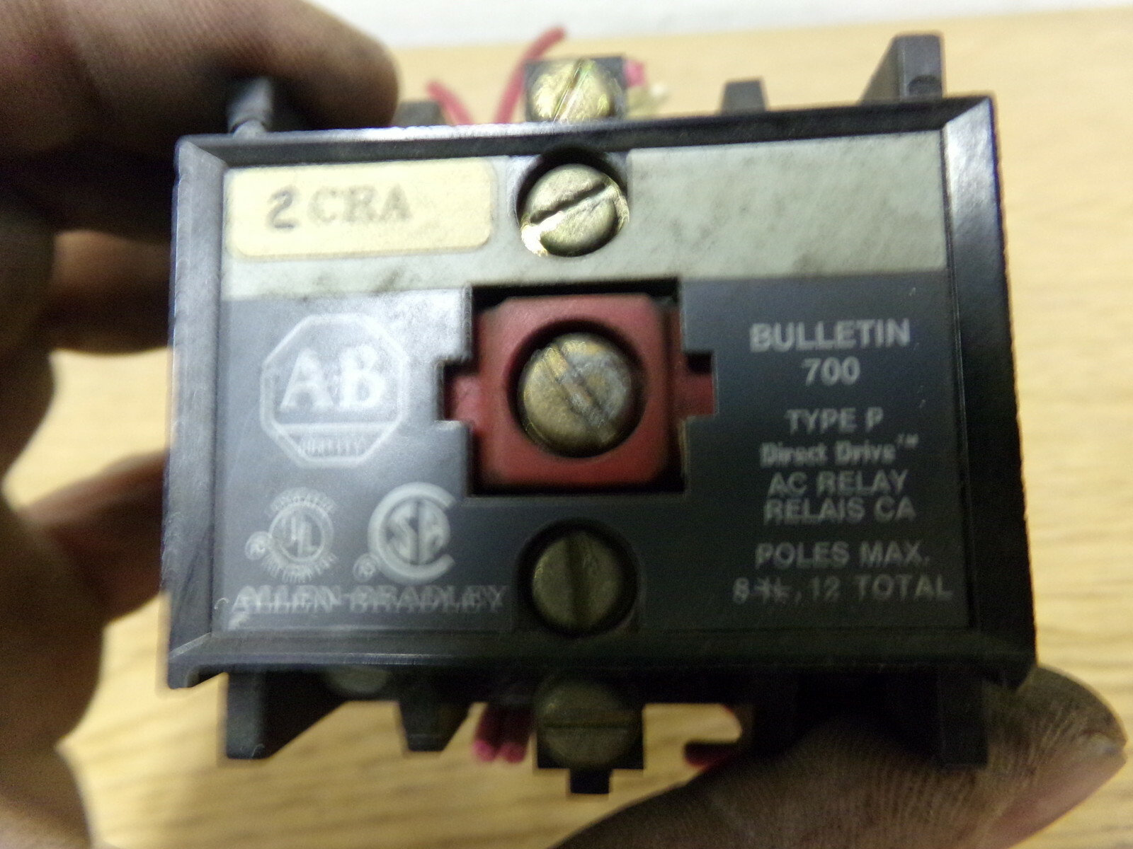 Allen Bradley 700-P600A1 Series B Control Relay w/ 700-N24 Ser B